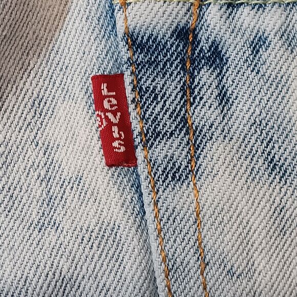 Levis 501 XX Jeans Mens 42x30 Blue Acid Wash Straight Leg Button Fly Denim - Picture 4 of 7